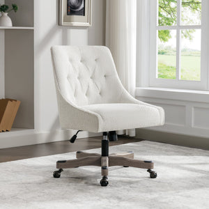 OSP Home Furnishings Tindal Office Chair White Boucle