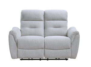 English Elm Eastre Gray Chenille Power Motion Loveseat with USB & Type-C Ports, Pocket Coil Seats, 42" Width B2726P375947
