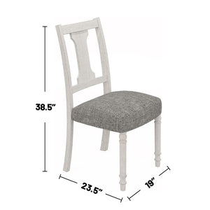 English Elm Set Of 2 Linen Upholstered Dining Side Chairs - Chic, Comfortable Seating For Any Space B016P392420-GIGA