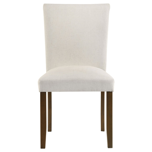 English Elm Conifer Beige Upholstered Side Chairs Set of 2 — Modern Armless Curved-Back Dining Seats, Sturdy Legs B062P375409