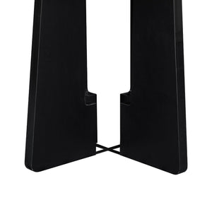 English Elm Round 43-Inch Faux Marble Dining Table for 4 — Mid-Century Modern Cafe Style, 350lb Capacity, Easy Assembly White+Black N752P245707K