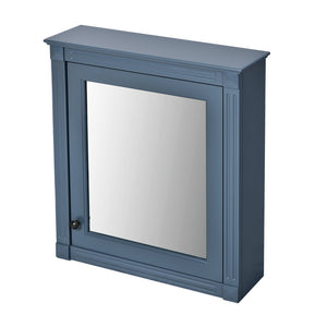 English Elm 24'' 24'' Wall Mounted Bathroom Mirror Cabinet with Adjustable Shelves, Space-Saving Modern Storage Solution Blue N710P195492C
