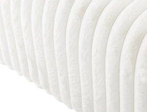 English Elm Ottoman Corduroy Storage Bench with Hidden Cat Nest and Plush Rabbit Footrest for Home Comfort Beige W1825P235543