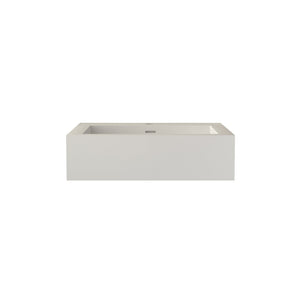 English Elm Bathroom Square Solid Surface Vessel Basin Matte Finish Minimalist Vanity Sink T3785P491214