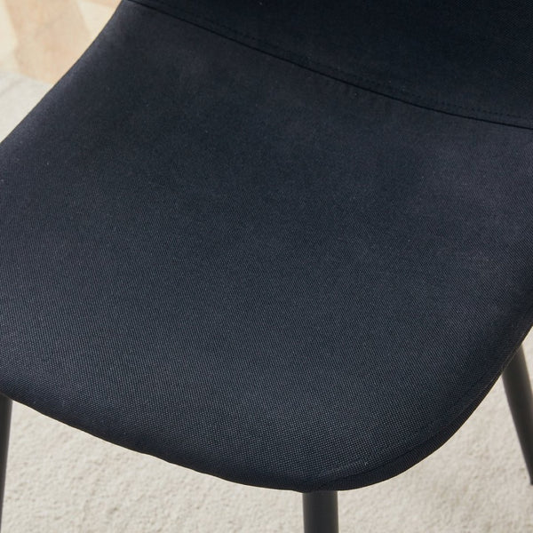 English Elm Table And Chair Set - Modern Adjustable Lifting Table With Walnut Finish & 4 Stylish Black Chairs W1151S03779-GIGA