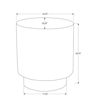 English Elm Accent Table Round Matte Finish Weather Resistant Magnesium Oxide Indoor Outdoor Side Grey B2710P461662