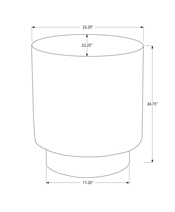 English Elm Accent Table Round Matte Finish Weather Resistant Magnesium Oxide Indoor Outdoor Side Grey B2710P461662