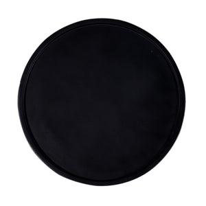 English Elm Glam FSC-Certified Mango Wood End Table 16" Round Top Pedestal 21" Height Black Finish Accent B2741P286135