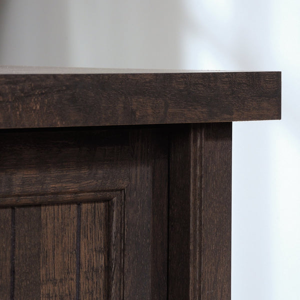English Elm Executive Desk - Warm Brown Finish With Ample Storage, Cable Management & Durable Design For Home Office B356P402585