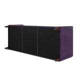 English Elm Jack 84" Modern Tuxedo Tufted Sofa, Purple Velvet