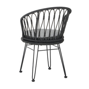 English Elm 9 Piece Outdoor Wicker Dining Set Seats 8 with Iron Frame Pe Rattan Patio Table N762S000016AAE