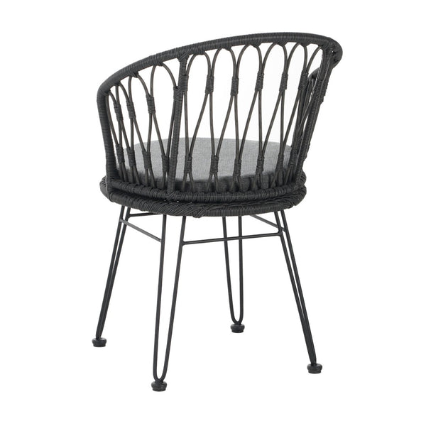 English Elm 9 Piece Outdoor Wicker Dining Set Seats 8 with Iron Frame Pe Rattan Patio Table N762S000016AAE