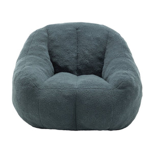 English Elm Bean Bag Chair Oversized Faux Fur Memory Foam Lounge Seat for Dorm or Living Room Green W2200P302140