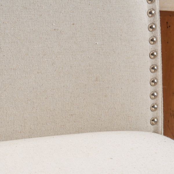 English Elm Christopher Knight Home® - MARKSON Ivory KD Barstool MP2 Set of 2 — Linen Upholstered Back, Nailhead Trim, Solid Wood Frame, Espresso Legs 56694.00IVY