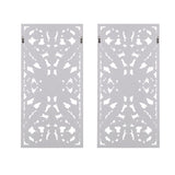 Madison Park Botanical Panel Transitional Distressed Carved Wood 2-piece Wall Decor Set MP95B-0230 White