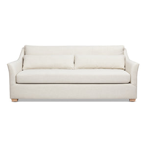 English Elm Jennifer Taylor Home - Ada 83" Flared Arm Contemporary Sofa with Removable Covers, 3-Layer Foam Bench, Lumbar Pillow, Flax White Linen B2719P238347