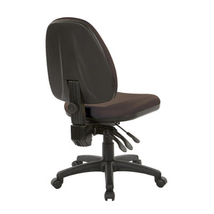 OSP Home Furnishings Dual Function Ergonomic Office Chair with Lumbar Support and Adjustable Foam Seat 36420-R102