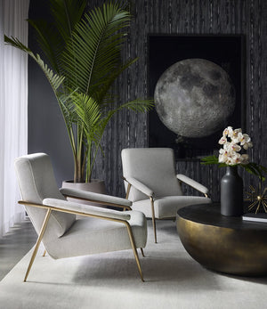 Sunpan Cale Coffee Table - Handcrafted Antique Bronze Drum Design with Etched Top for Unique Home Decor