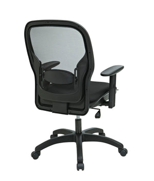 OSP Home Furnishings Deluxe Ergonomic Mesh Office Chair with Lumbar Support and Adjustable Arms for All Day Use EM42327N-231