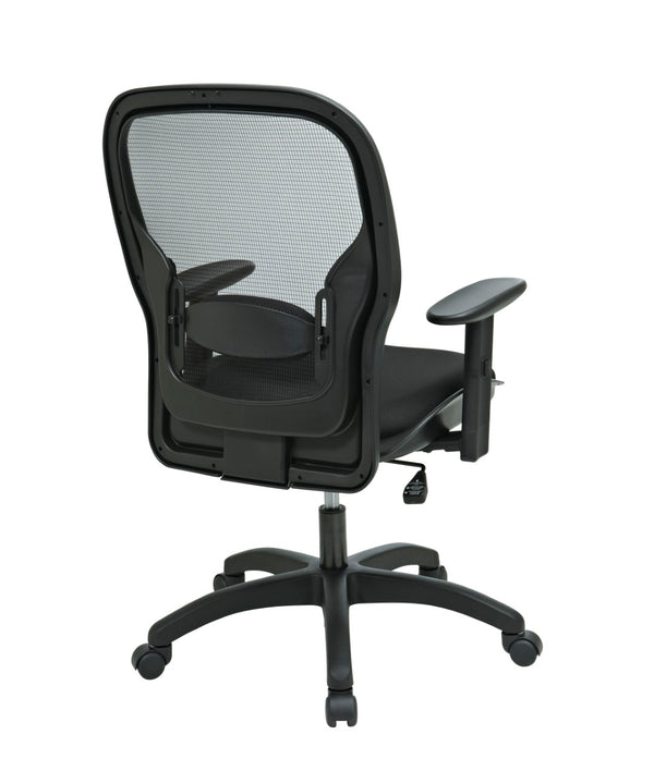 OSP Home Furnishings Deluxe Ergonomic Mesh Office Chair with Lumbar Support and Adjustable Arms for All Day Use EM42327N-231