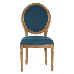 OSP Home Furnishings Lillian Oval Back Chair Klein Azure