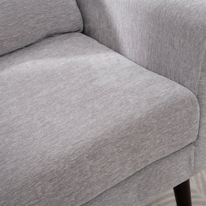 English Elm Modern Accent Chair with Ergonomic Chenille Upholstery, Padded Foam Seat and Solid Wood Legs, Stylish Lounge Seating for Living Room Bedroom Reading Nook Grey W1028P162720