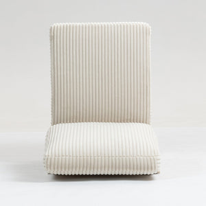 English Elm Modular Corduroy Armless Sectional Seat Module with Foam & Pocket Springs, Steel Legs, 250 lb Capacity Beige W3098P257002