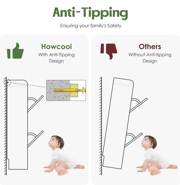 English Elm Shoe Storage Cabinet with Mirror & 2 Flip Drawers, Narrow Freestanding Organizer with Metal Legs for Entryway, Rustic Brown W2129P299615