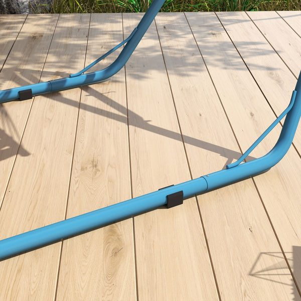 English Elm Outsunny Adjustable Hammock Stand For 2, Portable Steel Frame With Weather Resistance, 550 Lbs Capacity W2225P174055-GIGA