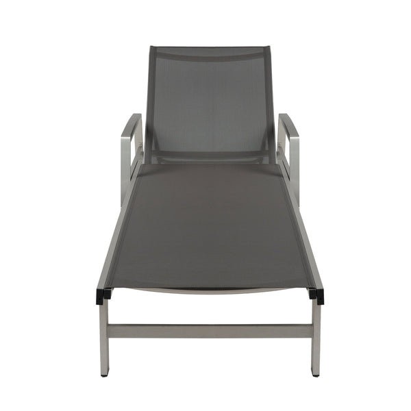 English Elm Christopher Knight Home® - Oxton Modern Chaise Lounge - Adjustable Outdoor Seating With Breathable Mesh, Lightweight & Durable N775P210702G