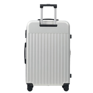 English Elm Luggage Set 5 Piece Abs Hardside Expandable Spinner Wheels Tsa Lock Travel Bags Grey+White N732P326115D