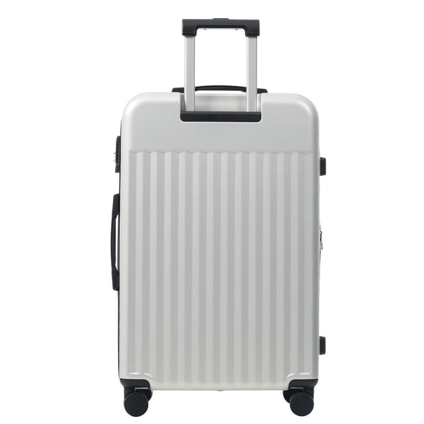 English Elm Luggage Set 5 Piece Abs Hardside Expandable Spinner Wheels Tsa Lock Travel Bags Grey+White N732P326115D
