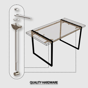 English Elm 59" Dining Table Set - Modern-Rural 4-Piece Mdf & Pu Armless Chairs With Black Metal Legs For Home W2189S00168