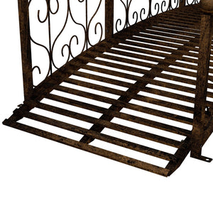 English Elm Outsunny 7' Decorative Metal Garden Bridge With Safety Siderails And Elegant Scrollwork Design W2225P174532-GIGA