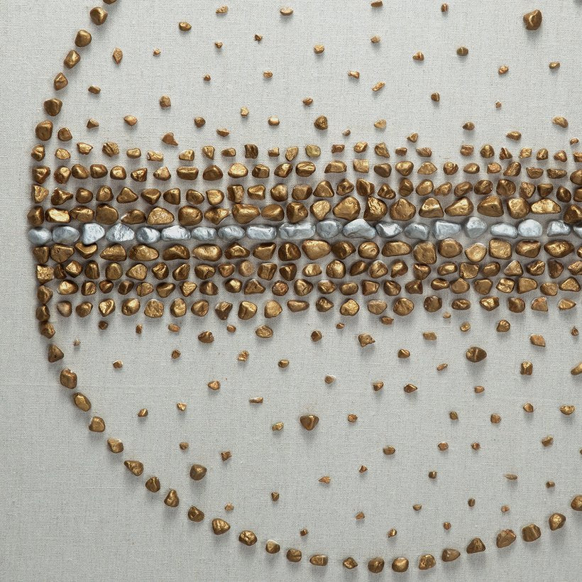 English Elm 27.6x27.6" Carina Shadow Box Wall Décor Set of 2 — Modern Silver Stone Circle Accent for Living Room Elegance W2078P390192