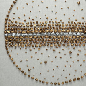 English Elm 27.6x27.6" Carina Shadow Box Wall Décor Set of 2 — Modern Silver Stone Circle Accent for Living Room Elegance W2078P390192