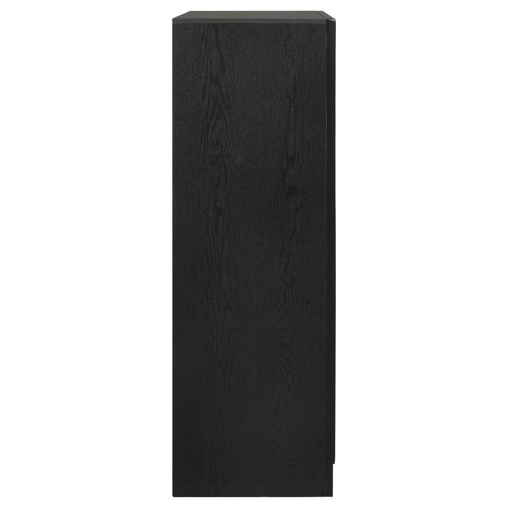 English Elm Annie Black 6-Drawer Bedroom Chest - Elegant Glamour & Efficient Storage For Modern Spaces B062P378343