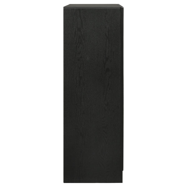 English Elm Annie Black 6-Drawer Bedroom Chest - Elegant Glamour & Efficient Storage For Modern Spaces B062P378343