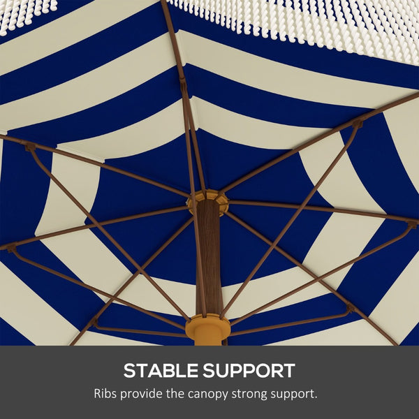 English Elm Outsunny 6.2' Portable Beach Umbrella With Uv 40+ Protection, Vented Canopy, Stylish Carry Bag W2225P174145-GIGA