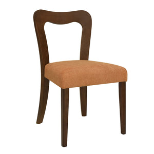 English Elm Christopher Knight Home® - Dining Chair Modern Set of 2 with Rounded Back and Upholstered Seat on Durable Rubberwood Frame Caramel,Walnut N771P254007W
