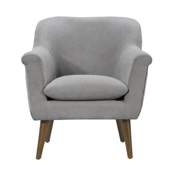 English Elm Savona Oversized Mid-century Accent Chair Woven Fabric Seat with Walnut Legs B2749P413357