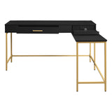 OSP Home Furnishings Modern Life Desk in Black Black