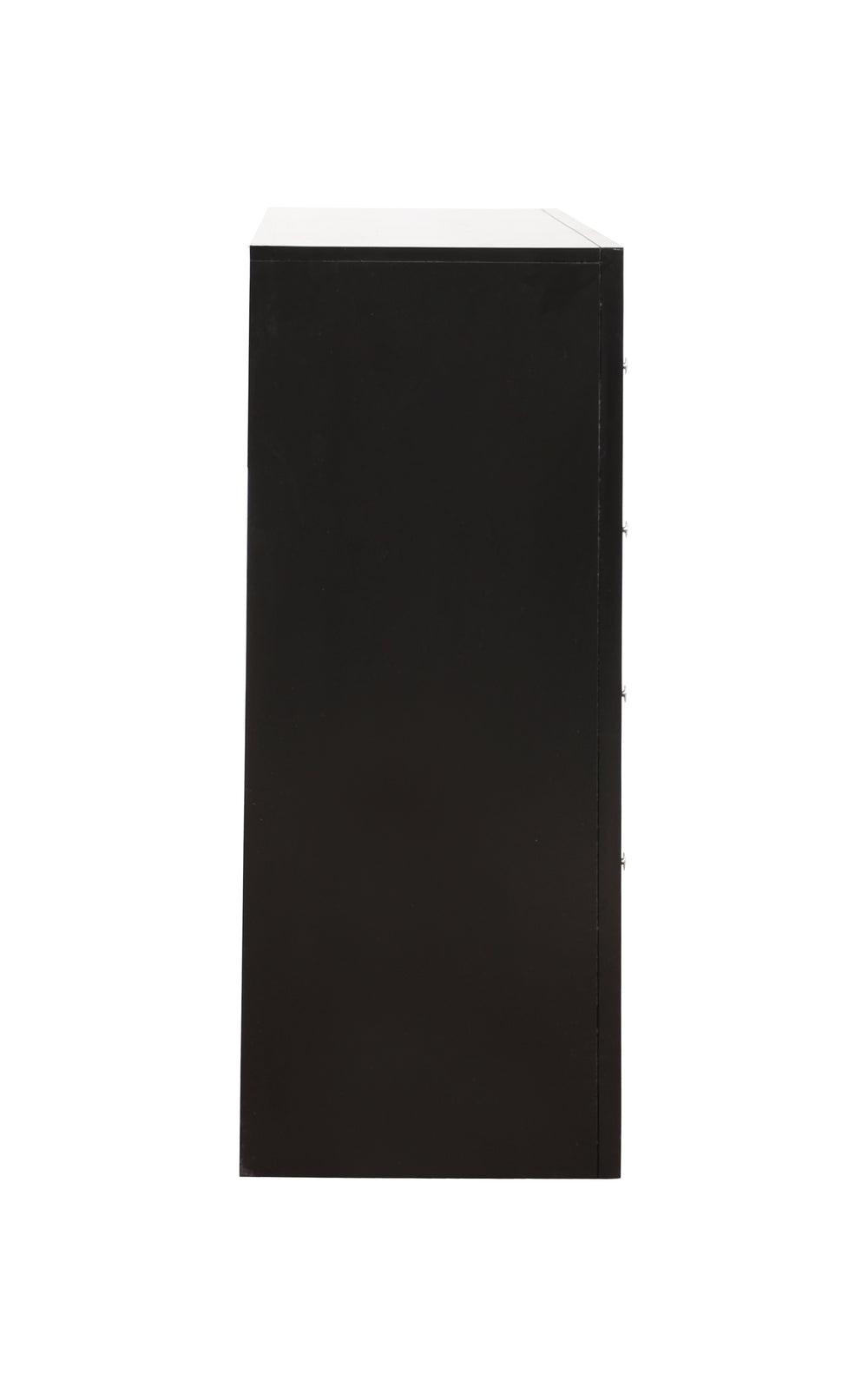 English Elm Marilla Modern 5-Drawer Chest with Dovetail Drawers, Wood Veneer Durability & Nickel Hardware Finish Black 43 L x 61 W x 19 H B078112176