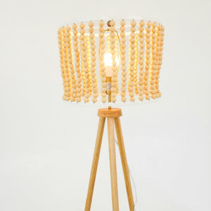 English Elm Ashcroft Furniture - Reading Brillo Three Legged Floor Lamp Brown Wood - Slim Plug-In Reading Light for Bed, Chair, Study (96) B183P315097