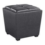 OSP Home Furnishings Rockford Storage Ottoman Pewter