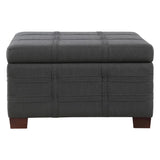 OSP Home Furnishings Detour Strap Ottoman Charcoal