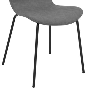 English Elm Perain Modern Light Gray Fabric Dining Chairs Set of 2 with Metal Legs, Durable 250 lb Capacity, Easy Assembly B2736P354369