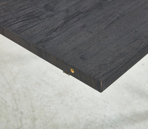 English Elm Extendable modern dining and office table with sturdy metal legs, MDF top, easy assembly, versatile design Black W234P288307