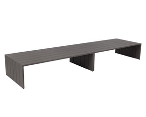 Sunpan Verin Coffee Table - Modern Outdoor Design with Durable Powder Coated Aluminum for Stylish Spaces Warm Grey