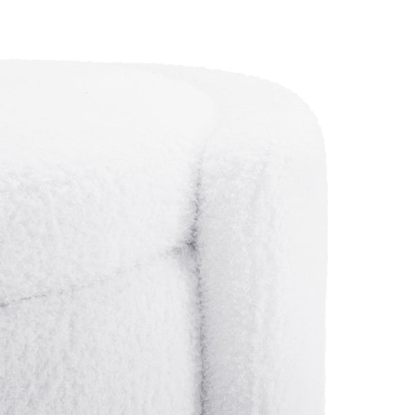 English Elm Christopher Knight Home® - Cozy Boucle Storage Ottoman with Plush Lamb Fleece, Hidden Compartment, Sturdy 250 lb Capacity White N769P199879W